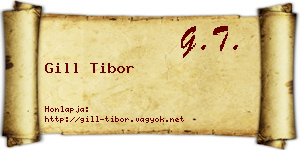 Gill Tibor névjegykártya